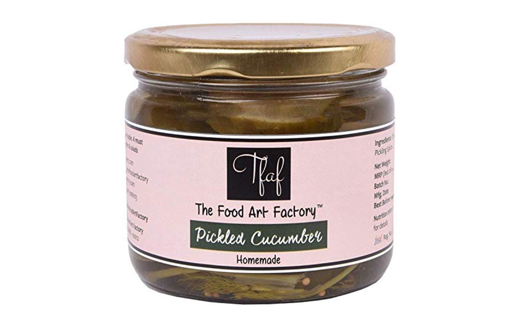 The Food Art Factory Pickled Cucumber    Glass Jar  300 grams